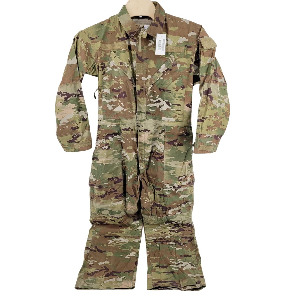 UNICOR Mechanics Coverall Mens Large Camo Military Flight Suit 8415-01-664-3142